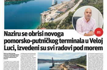Naziru se obrisi novog pomorsko-putničkog terminala u Veloj Luci, izvedeni su svi radovi pod morem